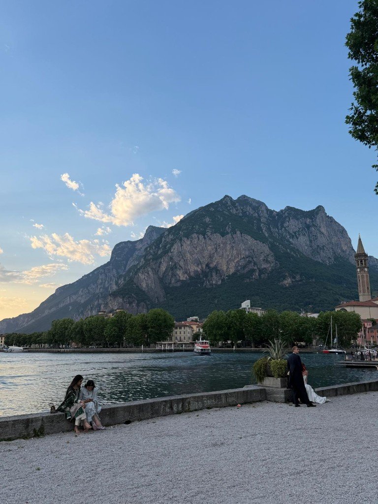 Lake Como mountain waterfront