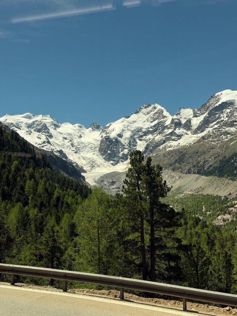 Snow mountain landscape