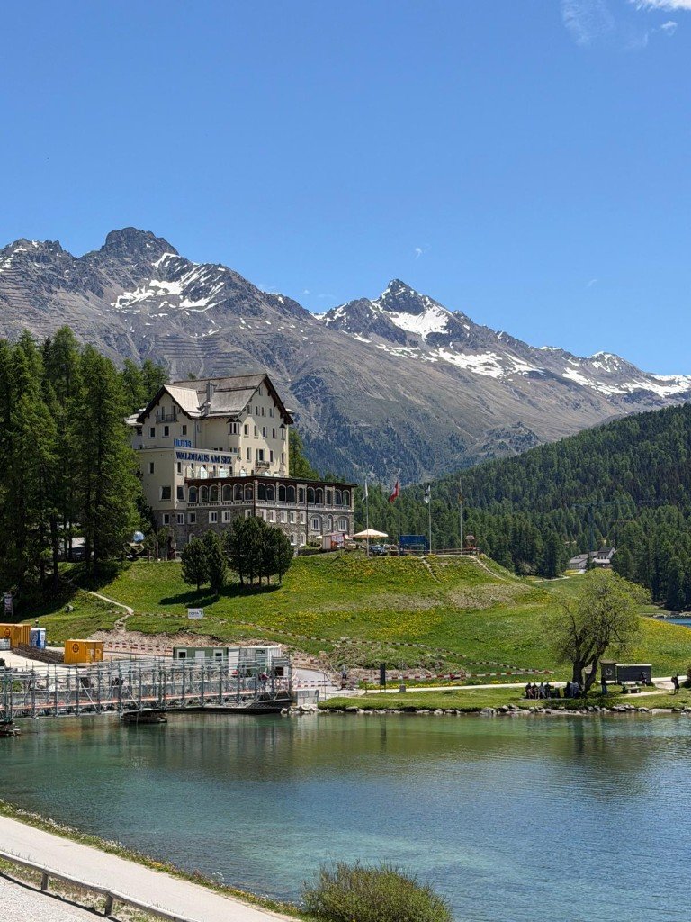 Alpine hotel and lake destination